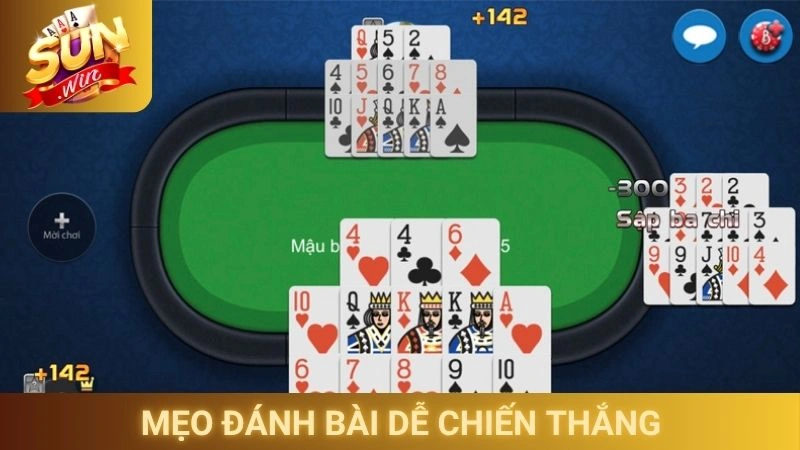 Mậu Binh Sunwin - Game Bài Sắp Xếp Chi Đầy Nghệ Thuật 3 Mẹo đánh bài dễ chiến thắng