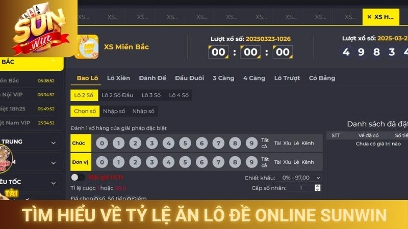 Tỷ Lệ Ăn Lô Đề Online Sunwin - So Sánh Và Lựa Chọn 1 Tìm hiểu về tỷ lệ ăn lô đề online Sunwin