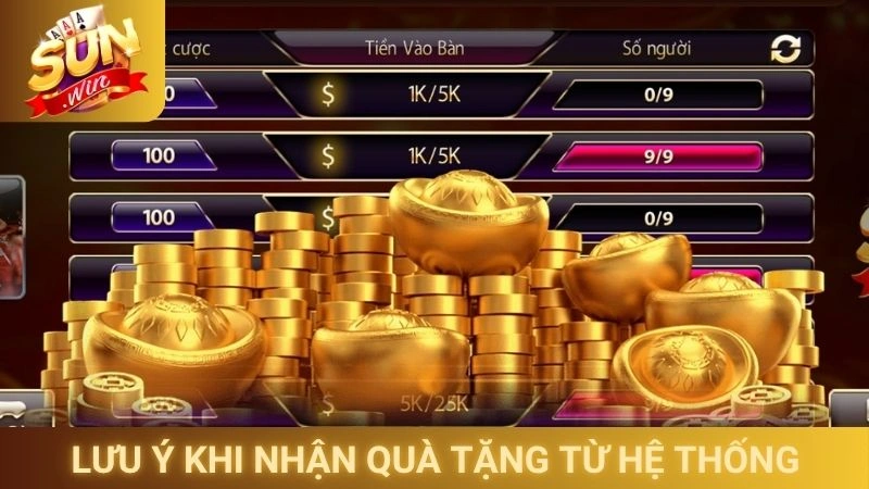 Vòng Quay May Mắn Sunwin - Cơ Hội Nhận Thưởng Mỗi Ngày 3 Lưu ý khi nhận quà tặng từ hệ thống